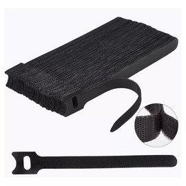 SLNXA 100PCS Correas de Cable Ajustables(12 * 150MM), Cincho Organizador Cables Velcro Sujetador Reutilizables, Ordenador de Cables Pared para Organizar el Hogar, la Oficina y Centros de Datos