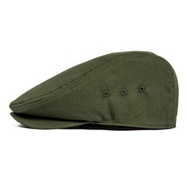 JANGOUL Men Ivy Cap Cotton Twill Newsboy Flat Hat (Green, 7 7/8)
