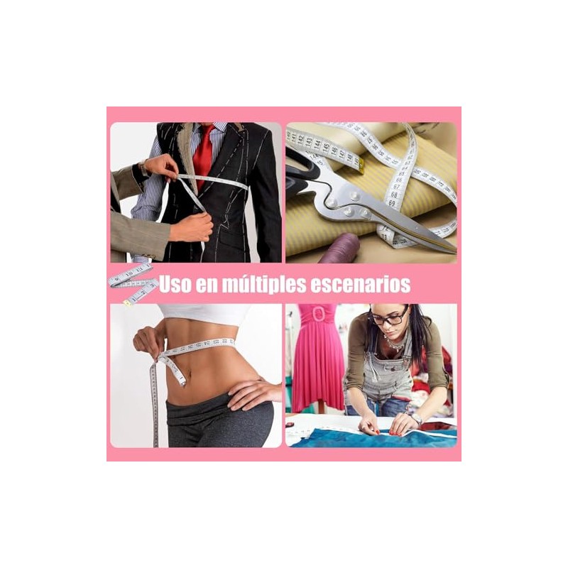 2 Cintas M?tricas Flexibles de 3 Metros para Mediciones Laterales