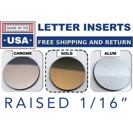 Advanced Trims GOLD Front Splitter PLASTIC LETTERS Fits Shelby GT350 2015 - 2019 NOT VINYL