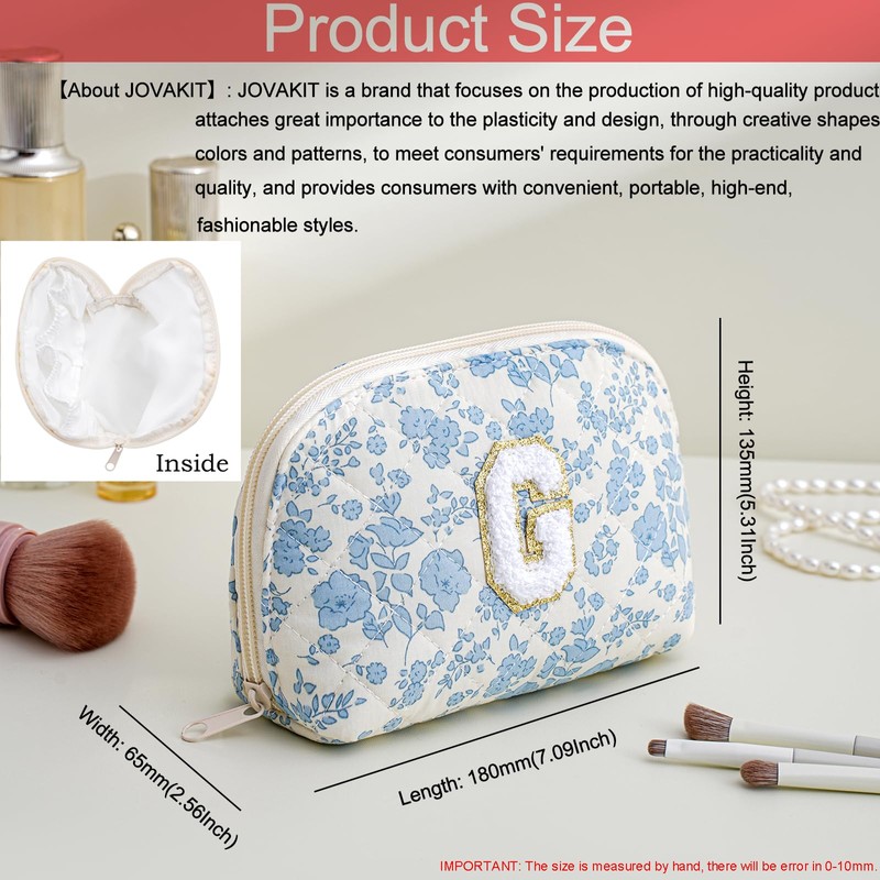 JOVAKIT Conch Alphabet Makeup Bag Cosmetic Bag for Women, Christmas