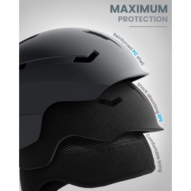 OutdoorMaster Ski Helmet Set,Snowboard Helmet with Goggles for Adults - Durable PC Shell, Protective EPS Foam & 12 Cooling Vents -Snow Helmets for Men, Women & Youth