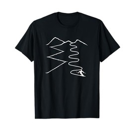 Sci alpinismo vintage con sci turistico retrò regalo sci Maglietta