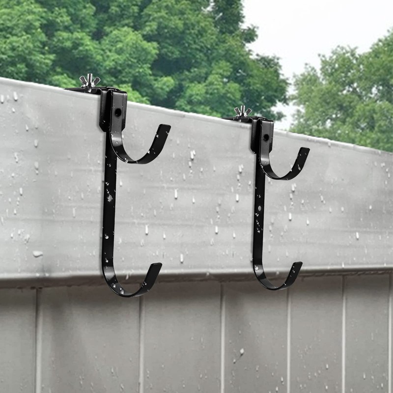 amymark AdjustableHooks Pool Poles Hanger, Fence Hooks Hang Pool Accessories/Skimmers/Leaf
