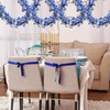 Sosation 100 ft Hanukkah Tinsel Garland Blue and Silver Metallic