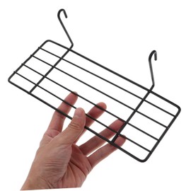 POPETPOP 2 Pcs Iron Frame Shelf Grid Bird Cages for Parakeets Pet Bird Accessories Metal Parrot Stick Perches for Bird Cage Black Shelf Platform for Bird Cage Wire Wrought Iron Parrot Stand