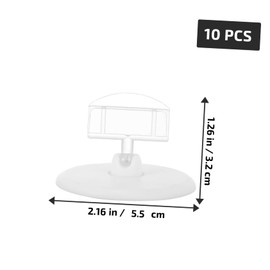 STOBOK 20 Pcs Supermarket Label Holder Clear Plastic Label Holders Business Cards Holder Stand Tag Holder Mini Labels Food Labels Advertising Display Clip New Material Refrigerator Pop