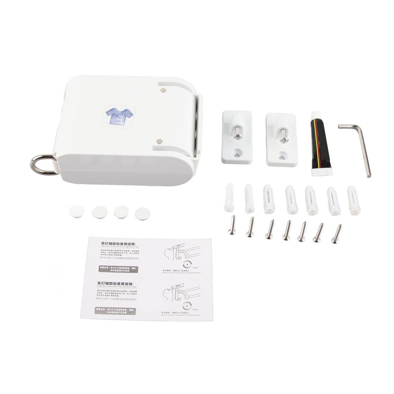 Puch Free Retractable Clotheslines Invisible Wall Mounted Hanger with Adjustable
