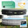 UIRWAY 500D Winter Pool Cover 14FT Round [2025 Upgraded Heavy