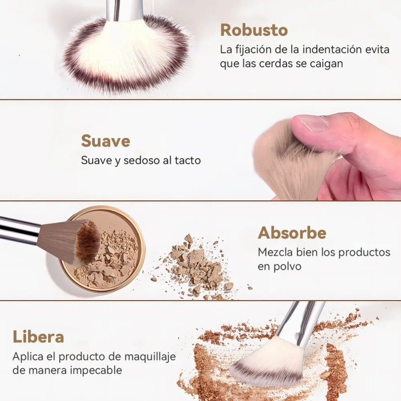 Set 13 Brochas De Maquillaje Profesional Juego De Brochas Color