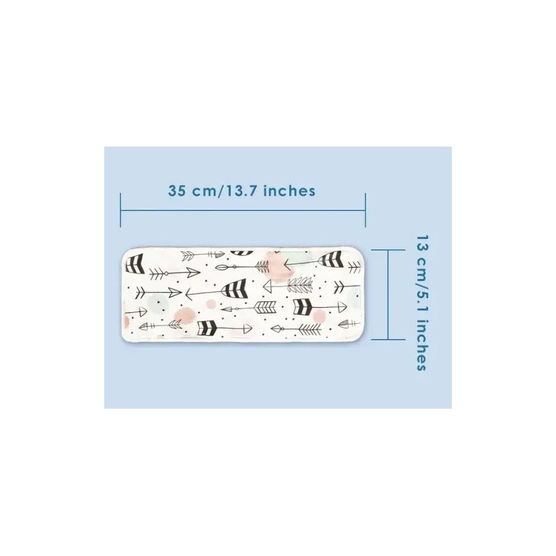 5 Absorbentes Insertos Estampados De Algodón De 6 Capas