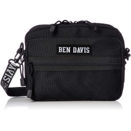 [ベン デイビス]ショルダーバッグ BOXロゴテープ ショルダー ブラック×ブラック