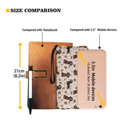 Coldinair Dachshund Womens Cute Wallet Leather RFID Blocking Credit Card Holder Large Capacity ID Card Purse Bifold Long Ladies Purse with Zipper and Wrist Strap