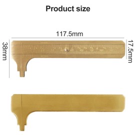 Mini Calliper Metal Mini Calliper Made of Brass, Handy Calliper, Mini Retro Brass Vernier Calliper, for Jewellery, Sliding Gauge, Household Industrial Measurements