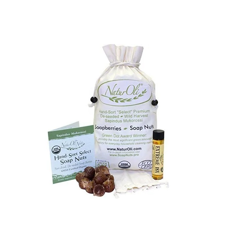 NaturOli Soap Nuts 1-Lb USDA Organic (240 Loads) + 18X