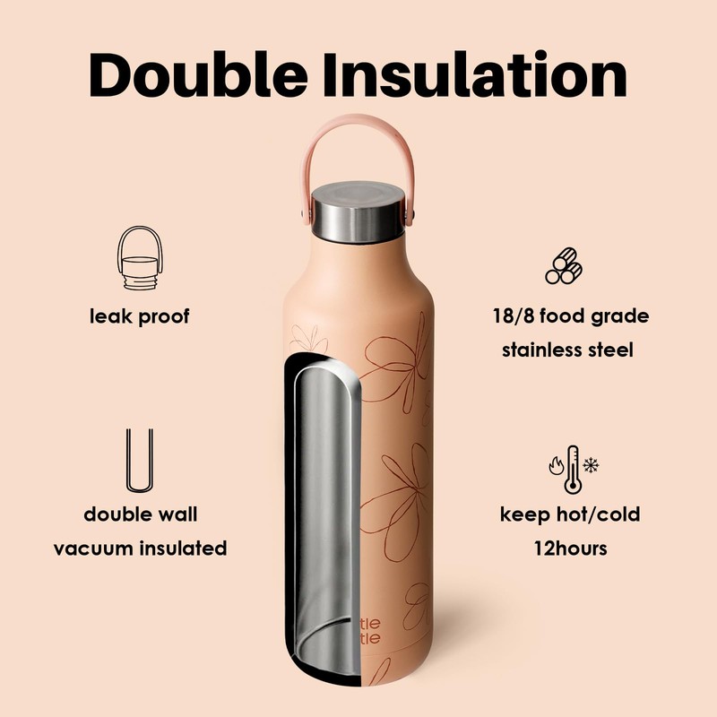 Bottle Bottle 600ml Insulated Water Bottle with Handle Hiking Drink