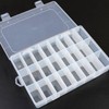 Transparent partition organizer square plastic case multi box 2ea