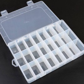 Transparent partition organizer square plastic case multi box 2ea