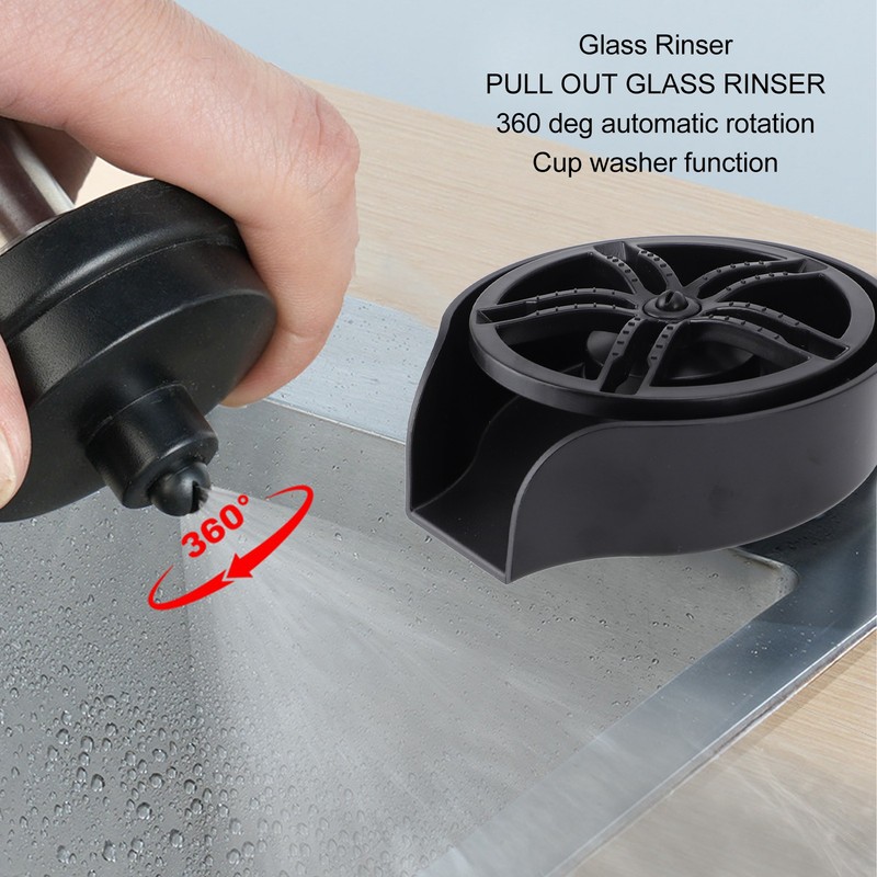 Glass Rinser Automatic Rotating Efficient Cleaning G1/2 Sink Cup Washer