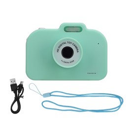 48MP Kid Digital Camera Dual Lens Cartoon Photographable 1080P Video SLR Fun Selfie Camera for Boys Girls Toy Presents Green