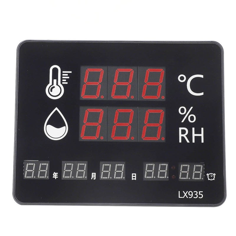 Temperature Humidity Meter High Accuracy Wall Mount Thermometer Hygrometer Alarm