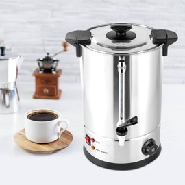 12L/3.17gal Tea Urn Coffee Commercial Grade Stainless Steel Electric Kettle Hot Water Boiler Commercial Catering Hot Water Kettle Electric Coffee Urn for Home Party Office Wedding