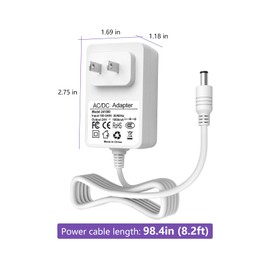 24V Power Supply for LightStrip Small Devices, LED Light Strips White Power Adapter 2.5-Wire, Suitable for Repair and Replacement Power Adapter