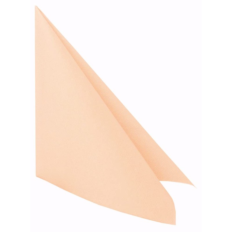 50 Apartina Napkins Fabric-Like Airlaid, Plain, Bleached Apricot, Size 40