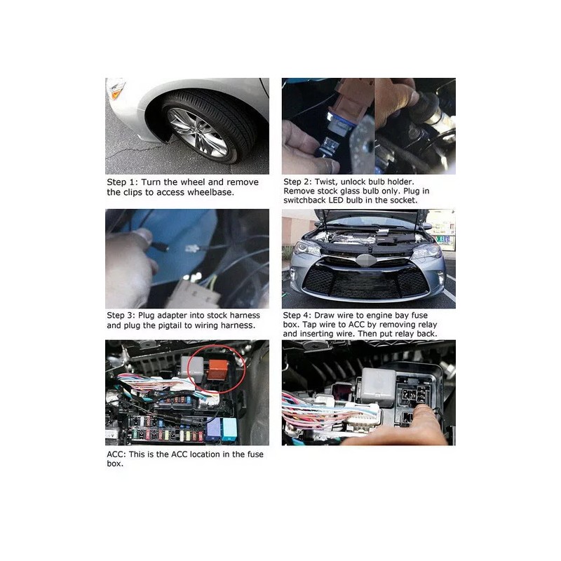 SHENKENUO 2Pcs For 2015-2017 Toyota Camry Switchback LED Bulbs Turn
