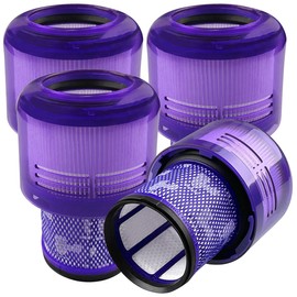Sichler Haushaltsgeräte Replacement Filters: 4 Set HEPA Filters for Dyson V11 Models, Washable, Cleaning Brush (Replacement Parts)