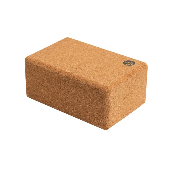 Manduka Cork Yoga Block – Resilient Sustainable Material, Portable, Comfortable, Easy to Grip Fitness, Yoga Exercise & Pilates | 9" x 6" x 4"