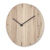 Natuhr Wall Clock Untreated Oak Wood Solid 20 cm Mini