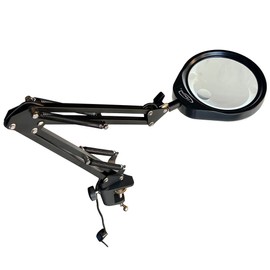 iGaging Magnifier LED Light Desk Magnifying Glass Lamp 8X 16X