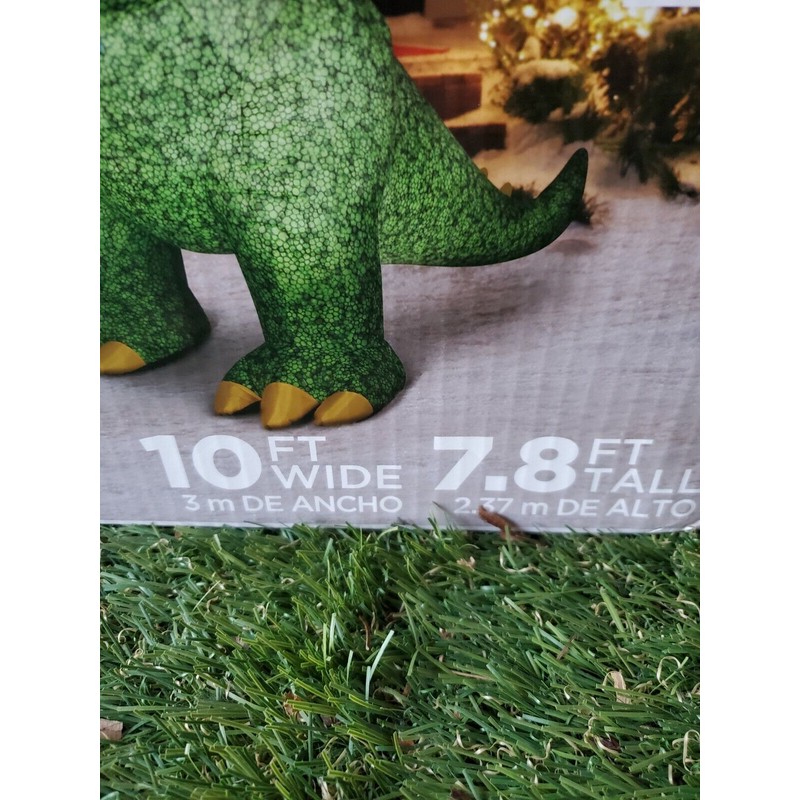 holiday time 10ft T-Rex Dinosaur Christmas Inflatable NEW Present Holiday