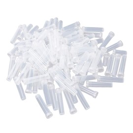 Healifty Pack of 25 Flower Water Pipes Clear Plastic Flower Tubes Bottles with Caps for Milkweed Stem Cuttings Flower Arrangements Flower Water Container Florist Supplies