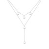 Elli Women's Y-Chain Geo Layer Circle Plate Necklace in 925