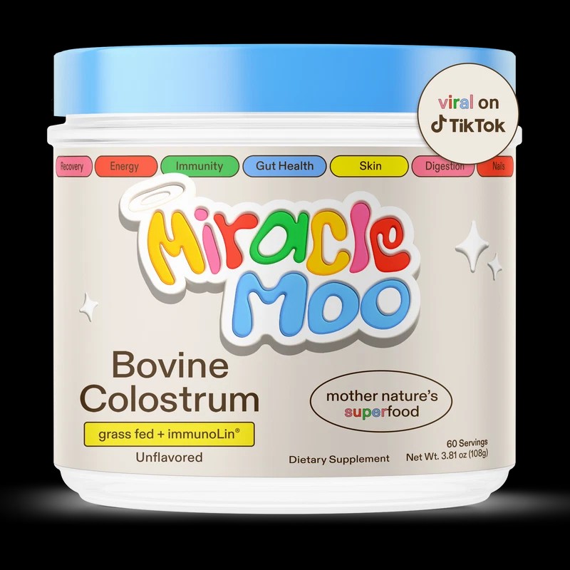 Miracle Moo Bovine Colostrum for Immune Support- Unflavored 60 servings_NEW!
