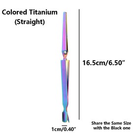 Nail Tweezers, Stainless Steel Double End Nail Shaping Tweezer Clip, Multi-Function Manicure Tool for Nail Salon and Household (Colored Titanium)