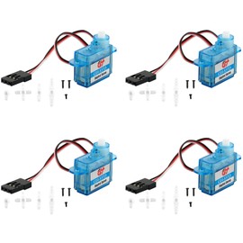 DIYmall 4PCS Super Light 3.7g Micro Servo GH-S37D 0.8kg/cm Coreless Motor Mini Digital Servo for Control Aircraft Flight Direction RC Plane