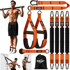 Pull Up Bands, Heavy Duty Resistance Bands with Handle, Workout Bands for Pull Up Bar, Two Feet Pull Up Assist Band Set for Exercise, Full Body Workout, Home Gym for Enhanced Strength, Muscle Training