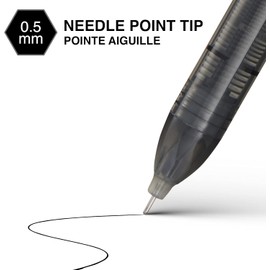 rOtring Rollerball Pen | Needle Point (0.5 mm) Rollerpoint for Precise Writing | Black Ink | 3 Count