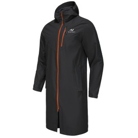 NORDIC OUTLAND Rain Jacket Men,Waterproof Breathable Long Raincoat with Hood Mesh Lining,Windbreaker for Outdoor Fishing Camping