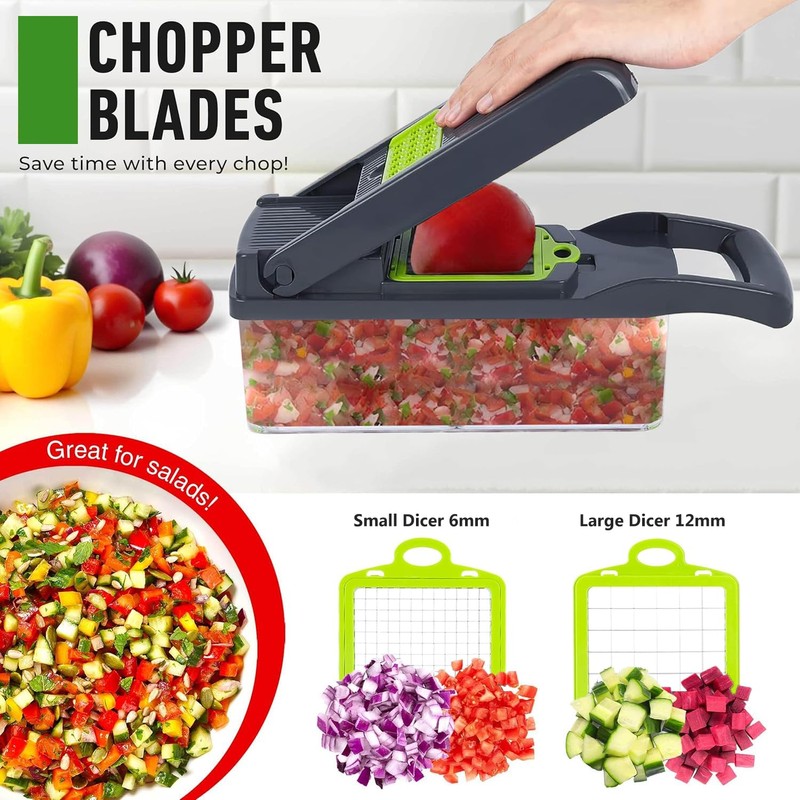 Vegetable Chopper, Multifunctional Kitchen Vegetable Slicer Dicer Cutter, Mandoline Vegetable