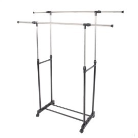 Unbranded perchero percheros Rack para colgar ropa colgador Estante AJUSTABLE de metal - Double