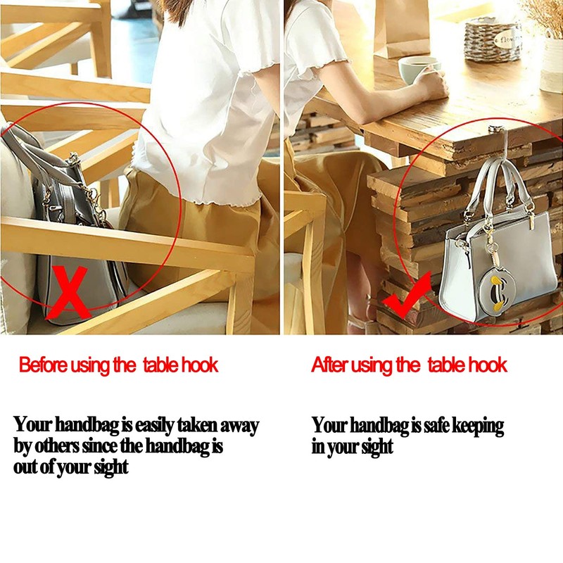 LESHIRY Purse Hook Hanger, Purse Table Hook Holder Bag Hanger,