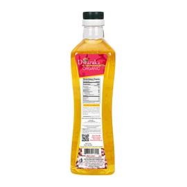 Dwaraka Organic - Cold Pressed Peanut Oil, 1L, 33 Fl Oz, Groundnut Oil, Healthy, Organic, Non GMO, All Natural
