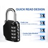 Mythco 2Pcs Candado de Combinación, Cerradura de Combinación de 4