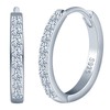 MICSAVI Women's Earrings 925 Silver Hoop Earrings, Cubic Zirconia Hoop
