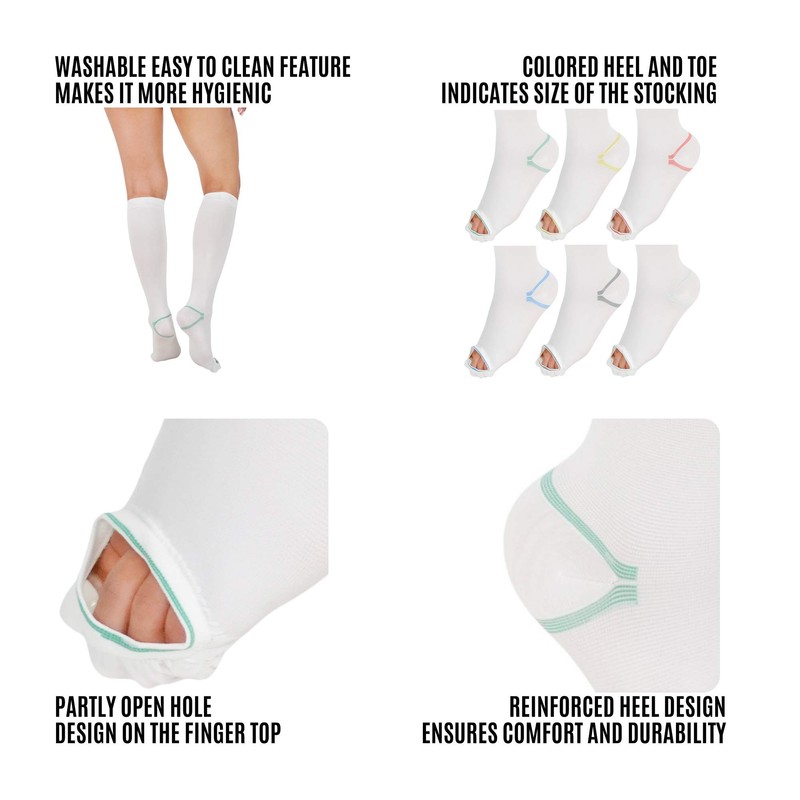 Medias de compresión antiembolismo, calcetines de manguera unisex hasta la