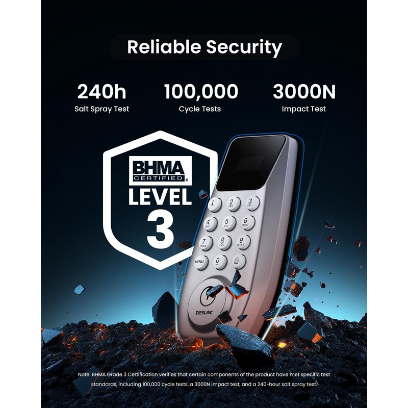 DESLOC Smart Door Lock C100 Keyless Entry Door Lock with
